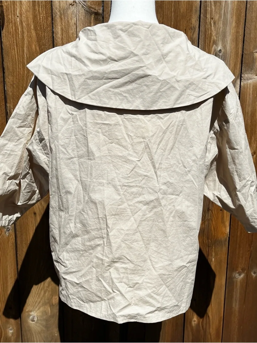 Brand New Black Crane 100% Cotton Relaxed Cream Button-Front Women's Top - Picture 2 of 9